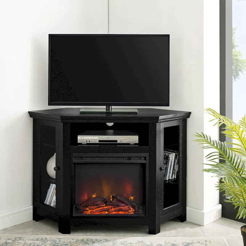 Meuble TV d'angle avec cheminée Middlebrook de 48 pouces