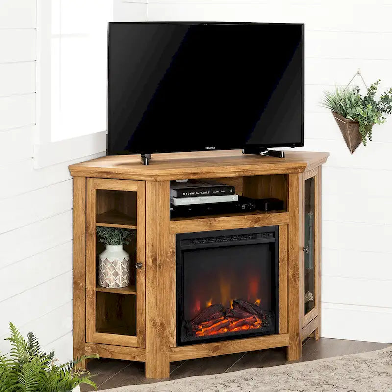 Meuble TV d'angle avec cheminée Middlebrook de 48 pouces