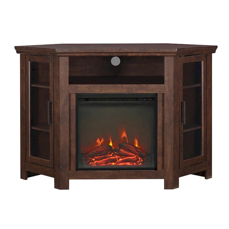 Meuble TV d'angle avec cheminée Middlebrook de 48 pouces