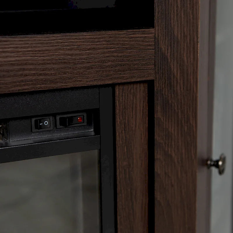 Meuble TV d'angle avec cheminée Middlebrook de 48 pouces