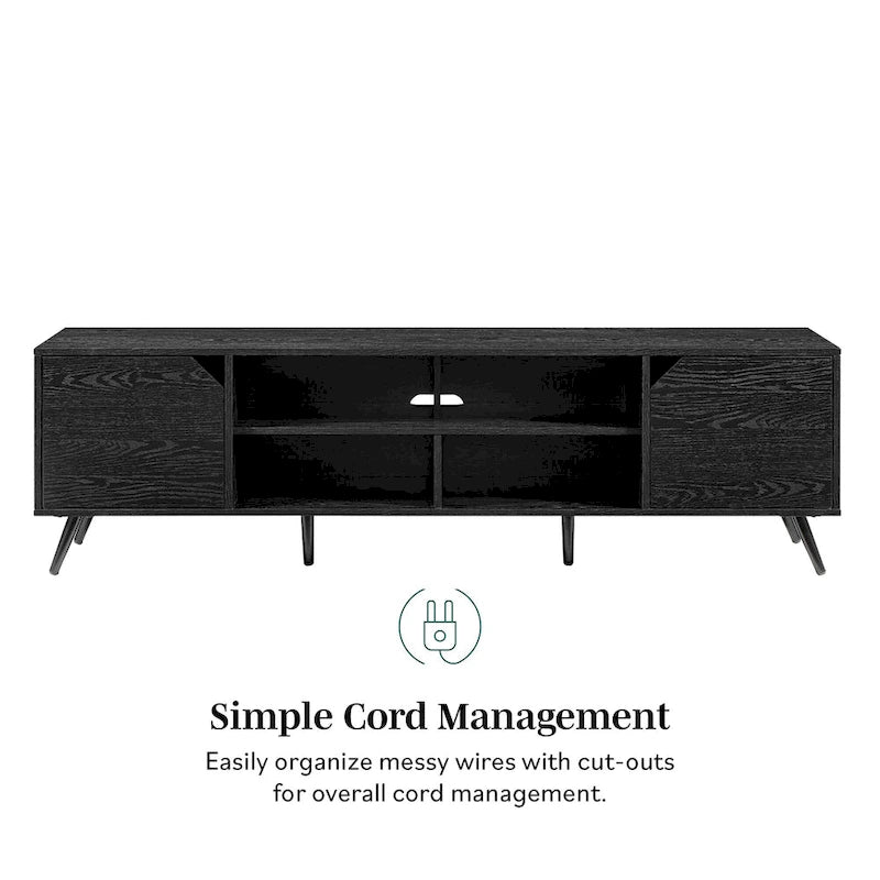 Meuble TV 70 pouces de style moderne du milieu du siècle de Middlebrook Designs