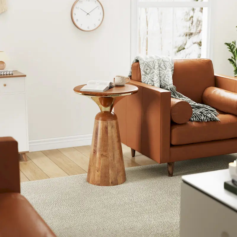 Table d'appoint Christopher Knight Home en bois de manguier et métal