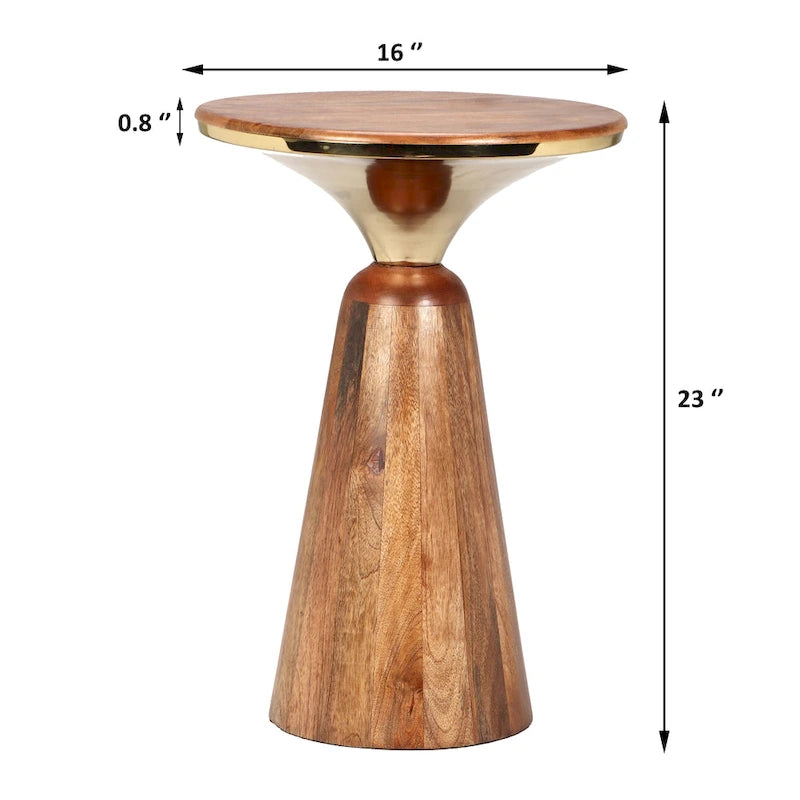 Table d'appoint Christopher Knight Home en bois de manguier et métal