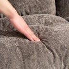 Canapé d'angle convertible en L en chenille 120,87 cm avec pouf