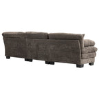 Canapé d'angle convertible en L en chenille 120,87 cm avec pouf