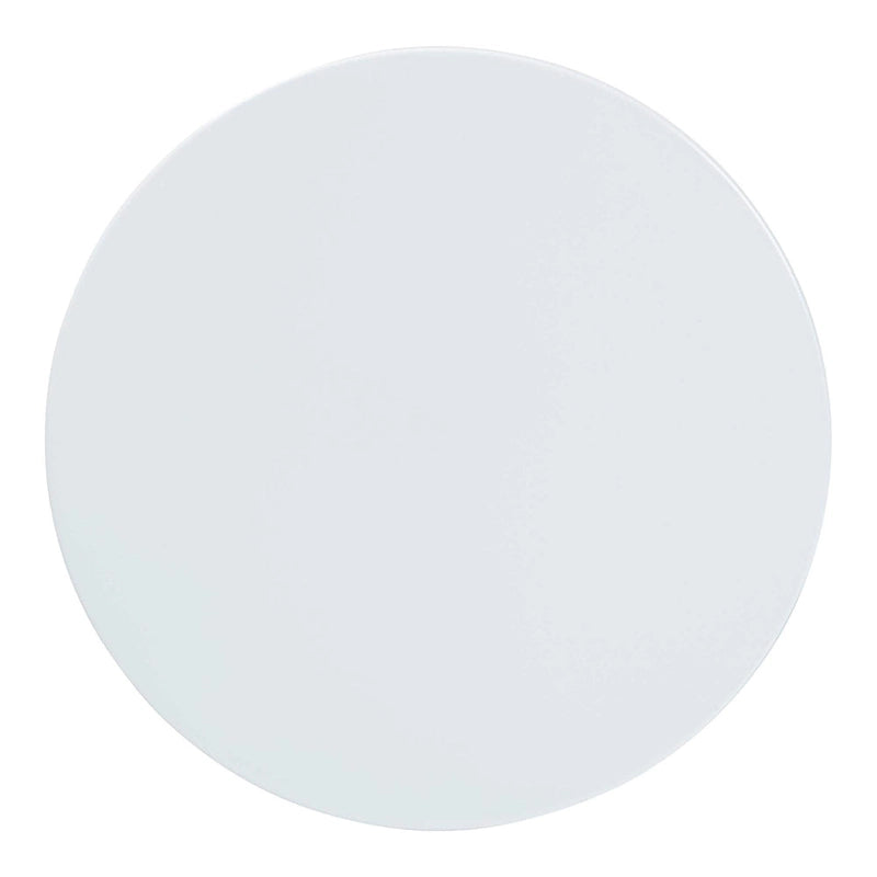 Table d'appoint Ulmer en métal festonné - Table d'appoint ronde moderne pour une utilisation intérieure ou semi-extérieure