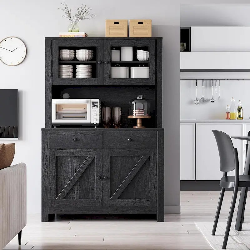 Armoire de cuisine avec support pour micro-ondes