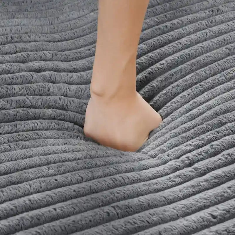 Canapé-lit méridienne en velours côtelé de 86,5 pouces avec ports USB, porte-gobelets et 8 coussins épais