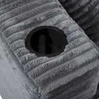 Canapé-lit méridienne en velours côtelé de 86,5 pouces avec ports USB, porte-gobelets et 8 coussins épais