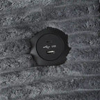 Canapé-lit méridienne en velours côtelé de 86,5 pouces avec ports USB, porte-gobelets et 8 coussins épais