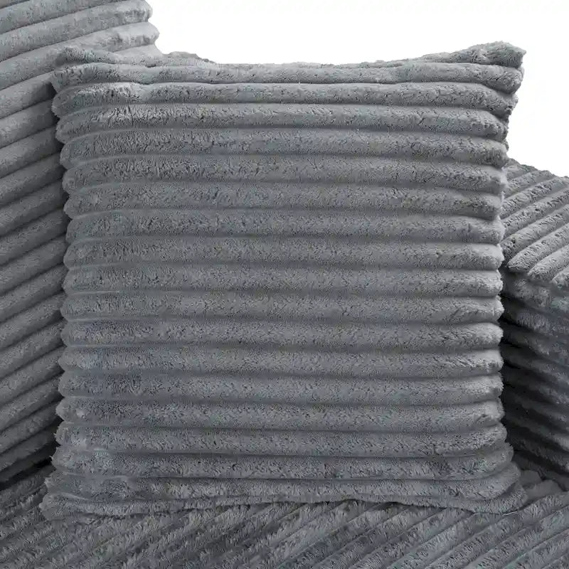 Canapé-lit méridienne en velours côtelé de 86,5 pouces avec ports USB, porte-gobelets et 8 coussins épais