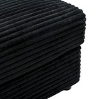 Canapé-lit méridienne en velours côtelé de 86,5 pouces avec ports USB, porte-gobelets et 8 coussins épais