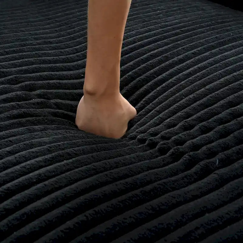 Canapé-lit méridienne en velours côtelé de 86,5 pouces avec ports USB, porte-gobelets et 8 coussins épais