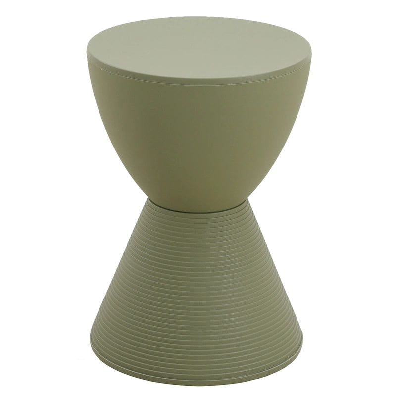 Table d'appoint ronde Boyd avec base nervurée et couvercle amovible, idéale pour le salon et la chambre.