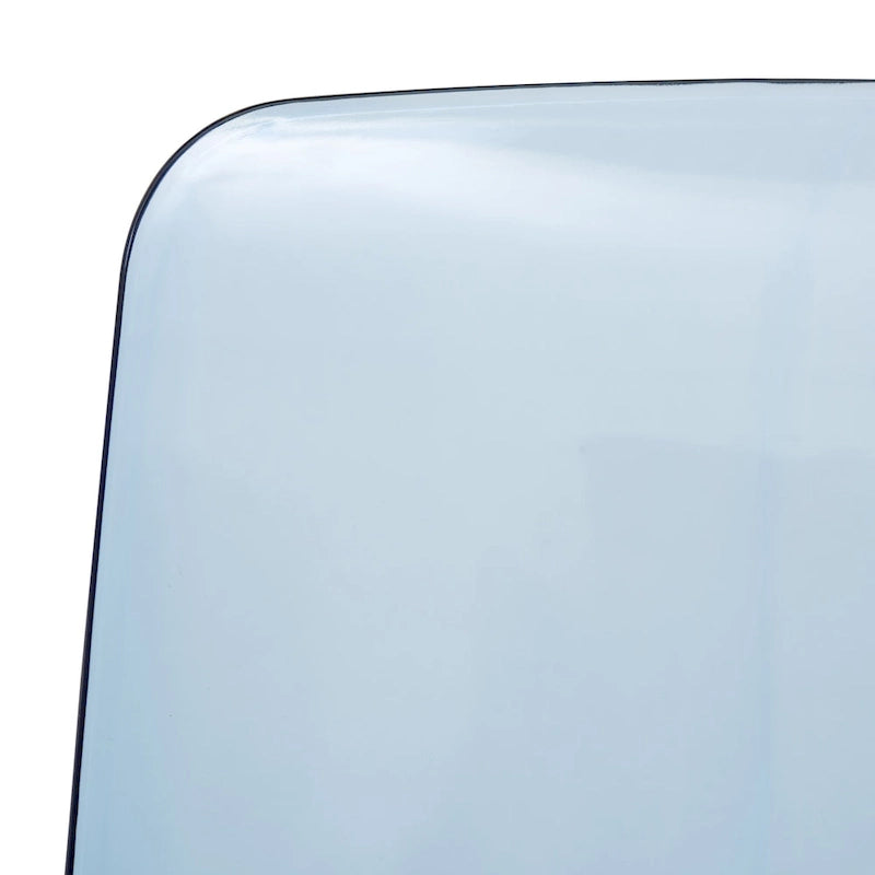 Chaise de salle à manger empilable minimaliste en acrylique, moderne, transparente, avec dossier haut, idéale pour la salle à manger et la cuisine.