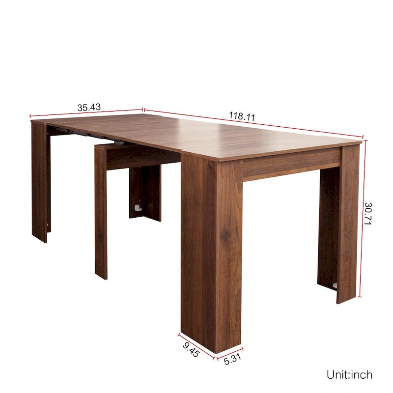 Table console extensible multifonctionnelle
