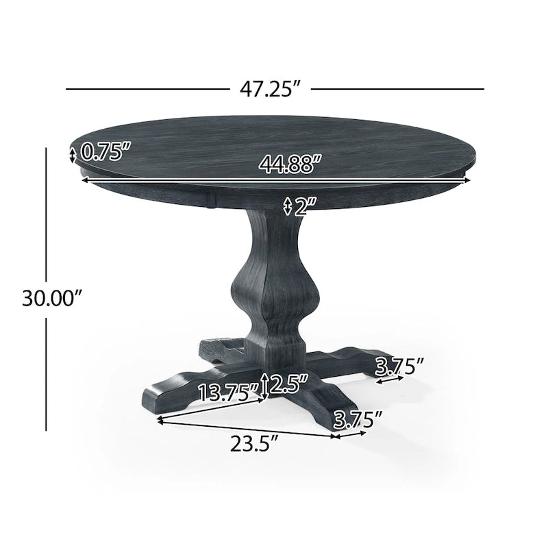 Ensemble de salle à manger circulaire 5 pièces Remuda en bois et rotin rembourrés par Christopher Knight Home