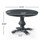 Ensemble de salle à manger circulaire 5 pièces Remuda en bois et rotin rembourrés par Christopher Knight Home