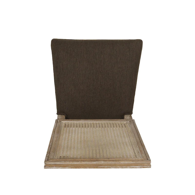 Ensemble de salle à manger circulaire 5 pièces Remuda en bois et rotin rembourrés par Christopher Knight Home