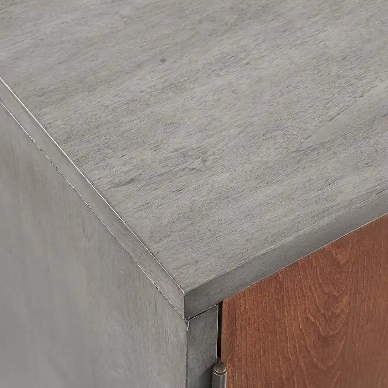 Table de chevet de rangement grise Carson Carrington Haapsalu