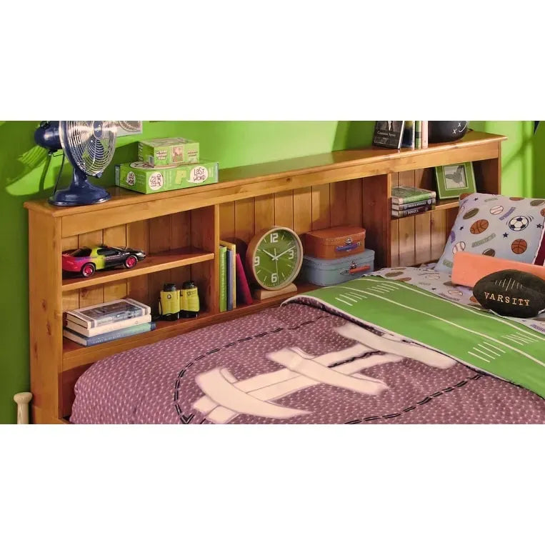 Lit de jour double en pin massif avec six tiroirs, couleur miel chaud, OS Home and Office Furniture