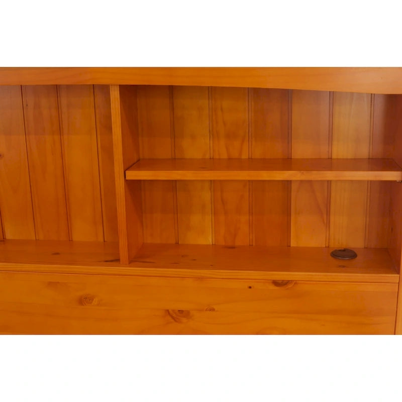 Lit de jour double en pin massif avec six tiroirs, couleur miel chaud, OS Home and Office Furniture