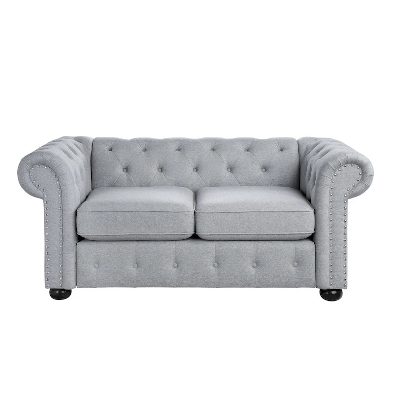 Canapé deux places Chesterfield capitonné Corvus Aleksis