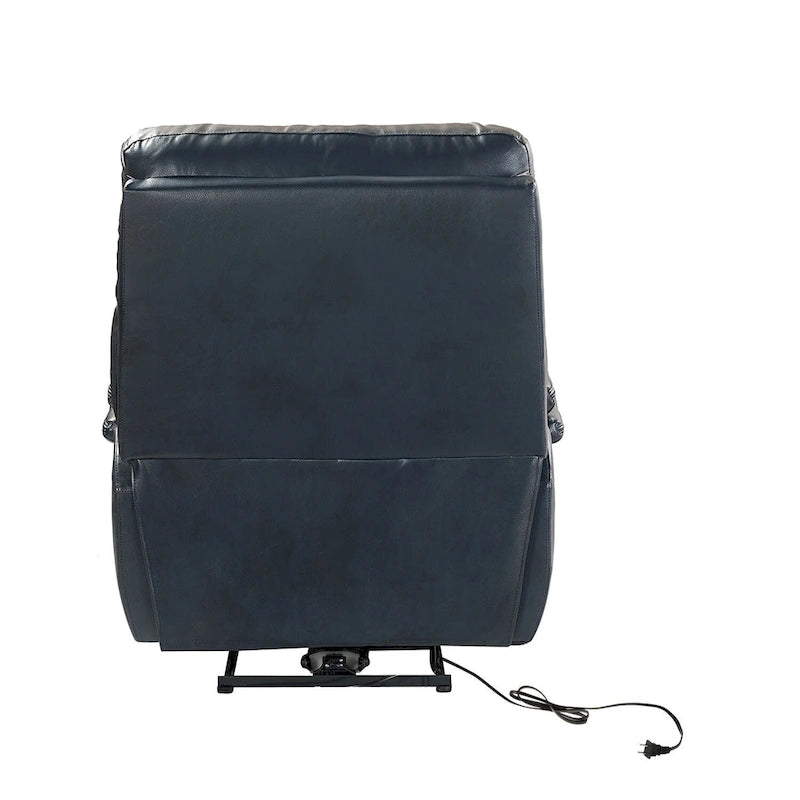 Fauteuil inclinable électrique Clara en cuir véritable avec coussin rembourré, lot de 2