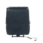 Fauteuil inclinable électrique Clara en cuir véritable avec coussin rembourré, lot de 2