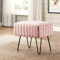 Serenta SuperMink Fauxfur Ottoman Bench