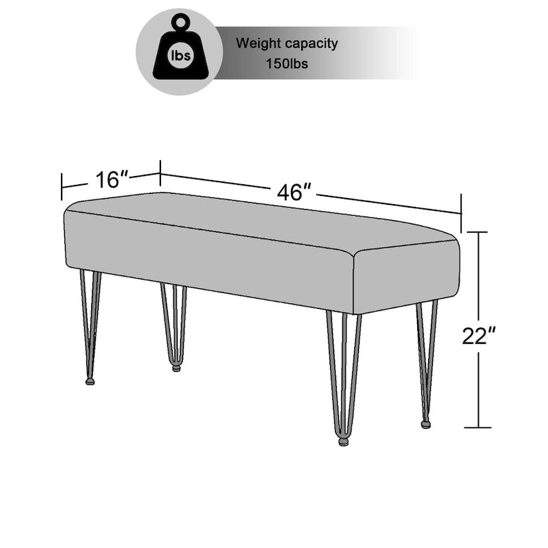 Banc ottoman en fausse fourrure SuperMink Serenta