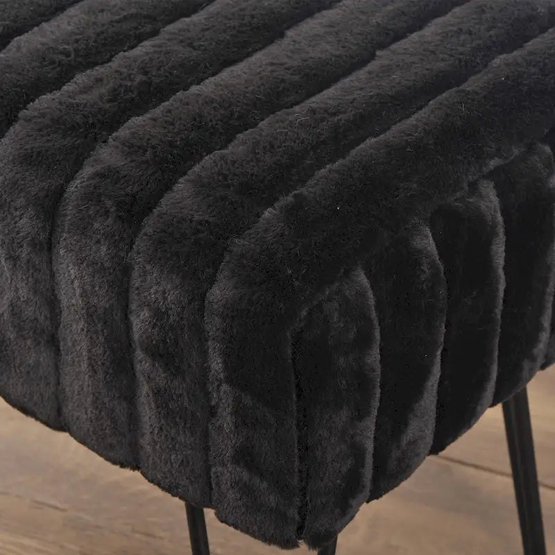 Banc ottoman en fausse fourrure SuperMink Serenta