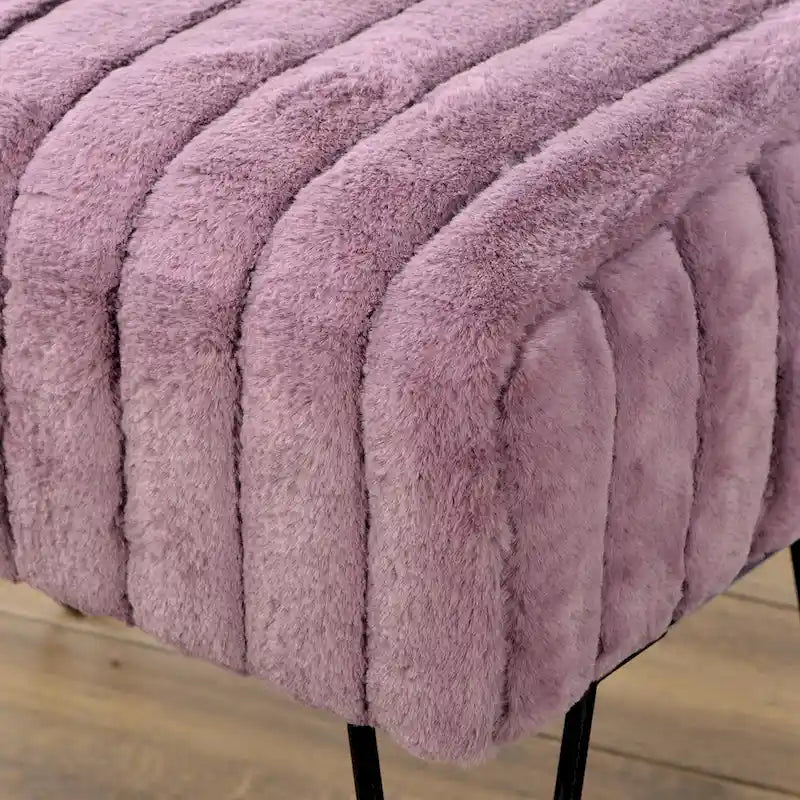 Banc ottoman en fausse fourrure SuperMink Serenta