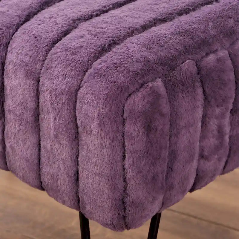 Banc ottoman en fausse fourrure SuperMink Serenta