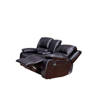 Canapé deux places inclinable manuel avec rangement en cuir reconstitué Vanity Art - Non disponible