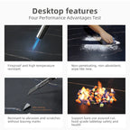 Ensemble de salle à manger extensible 9 pièces (de 62,9 pouces à 94,4 pouces) avec plateau en pierre frittée et 8 chaises