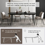 Ensemble de salle à manger extensible 9 pièces (de 62,9 pouces à 94,4 pouces) avec plateau en pierre frittée et 8 chaises