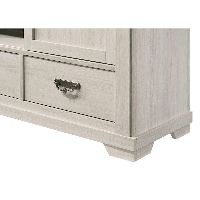 Ensemble de chambre à coucher Candra 6 pièces, panneaux crème et marron