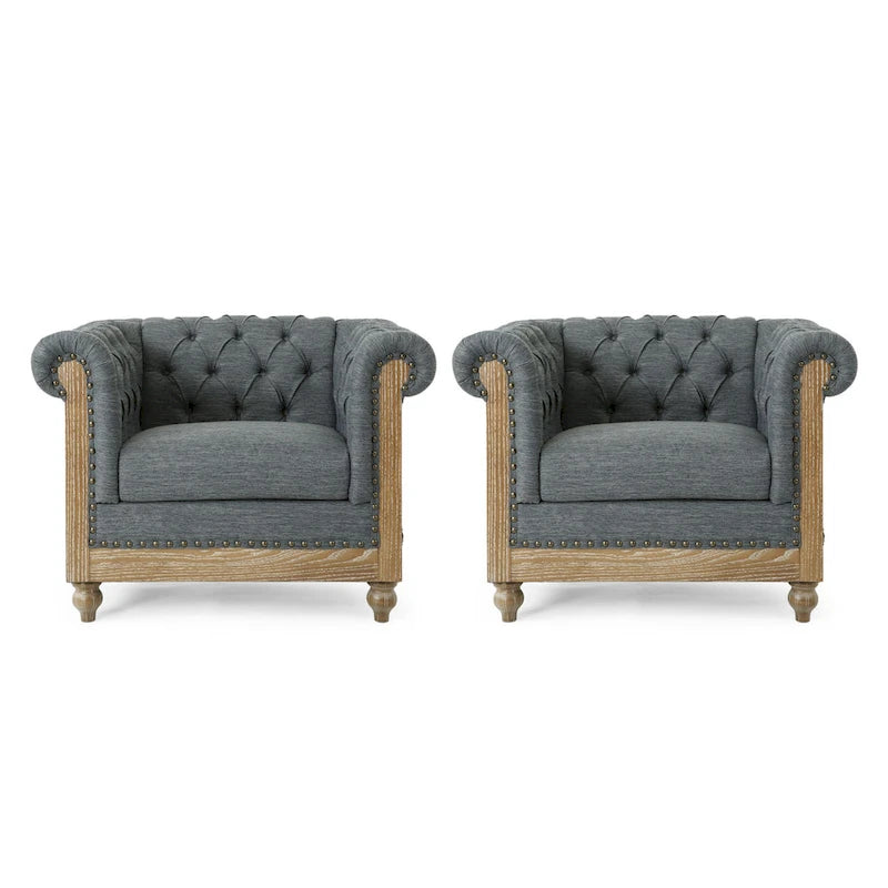 Fauteuils club en tissu Voll (lot de 2) par Christopher Knight Home