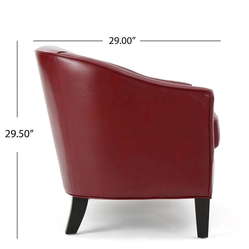 Canapé deux places Justine en similicuir de Christopher Knight Home