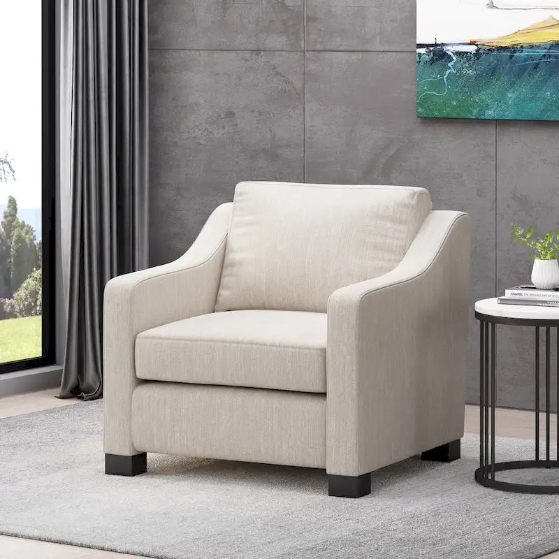 Halevy Contemporary Upholstered Club Chair by Christopher Knight Home