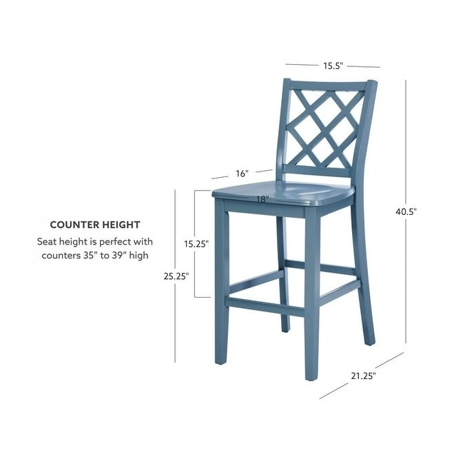 Tabouret de bar Catron en bois massif, hauteur comptoir