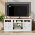 Meuble TV avec double porte coulissante de style grange et placards de rangement