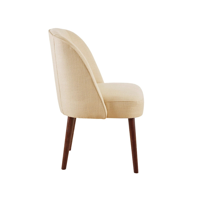 Chaise de salle à manger Madison Park Larkin, dossier arrondi naturel - 56,5 cm (l) x 62,2 cm (p) x 88 cm (h)