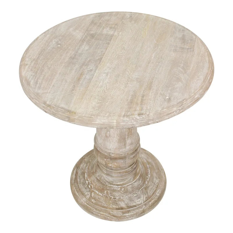 Table d'appoint ronde en bois de manguier naturel Kafe par East at Main