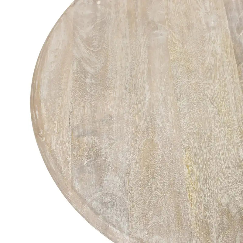 Table d'appoint ronde en bois de manguier naturel Kafe par East at Main