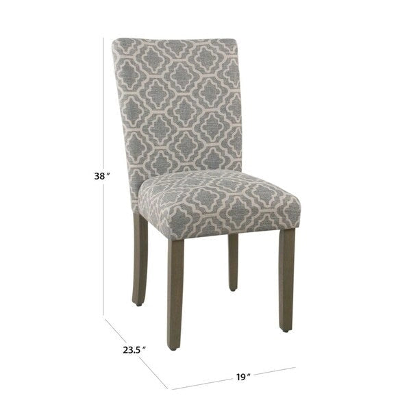 Chaises de salle à manger géométriques HomePop Parsons gris cendré (lot de 2)