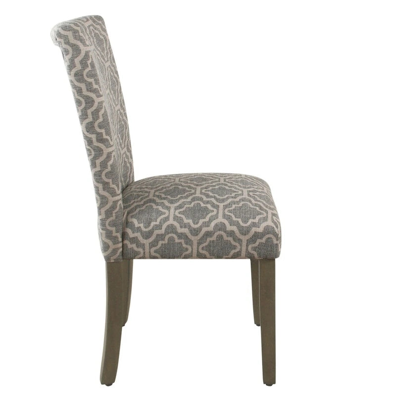 Chaises de salle à manger géométriques HomePop Parsons gris cendré (lot de 2)