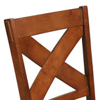 Ensemble de salle à manger 9 pièces Roundhill Furniture Karven Wood, table extensible à tréteaux et 8 chaises, noisette foncé