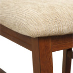 Ensemble de salle à manger 9 pièces Roundhill Furniture Karven Wood, table extensible à tréteaux et 8 chaises, noisette foncé